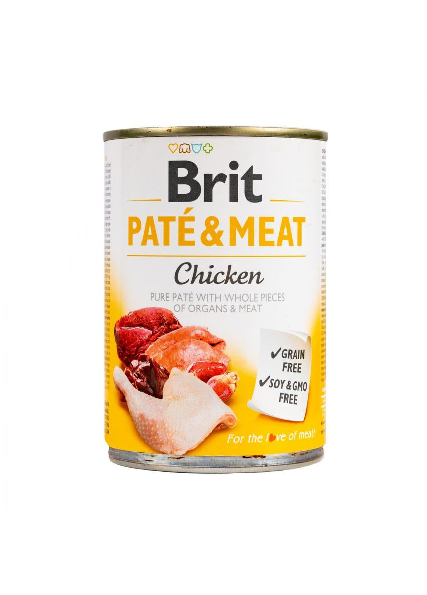 Влажный корм для собак Pate & Meat Chicken 400г, с курицей и говядиной Brit (292258255)