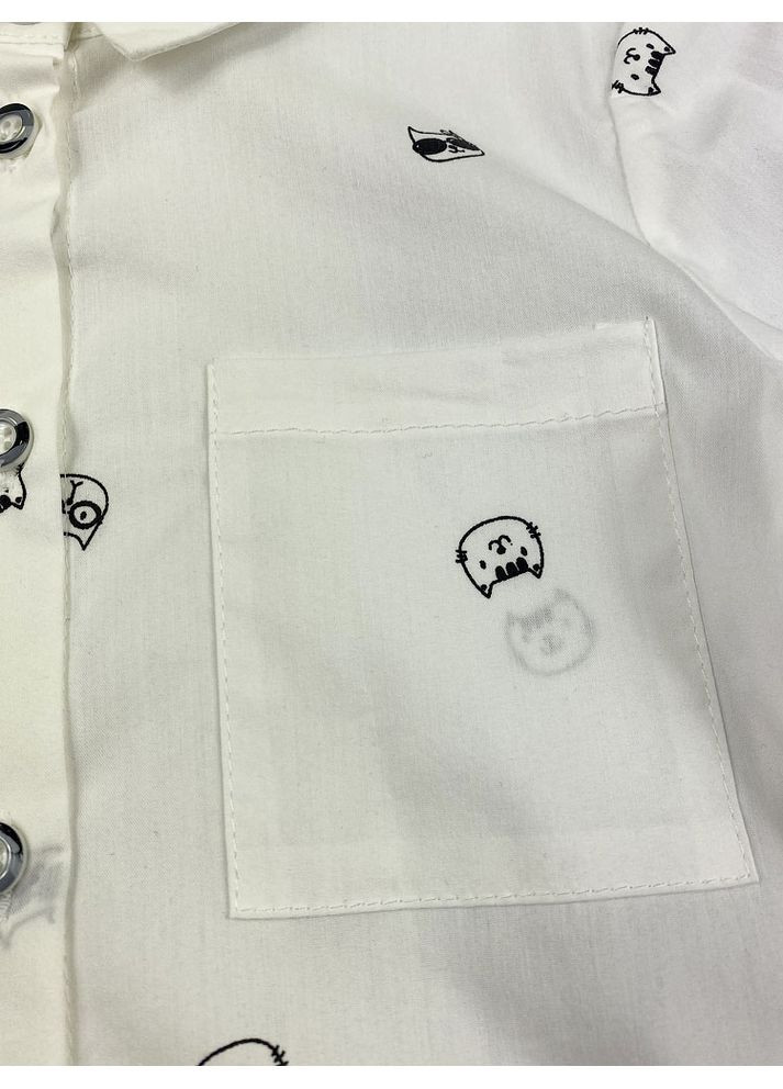 Белая блузка Mevis демисезонная