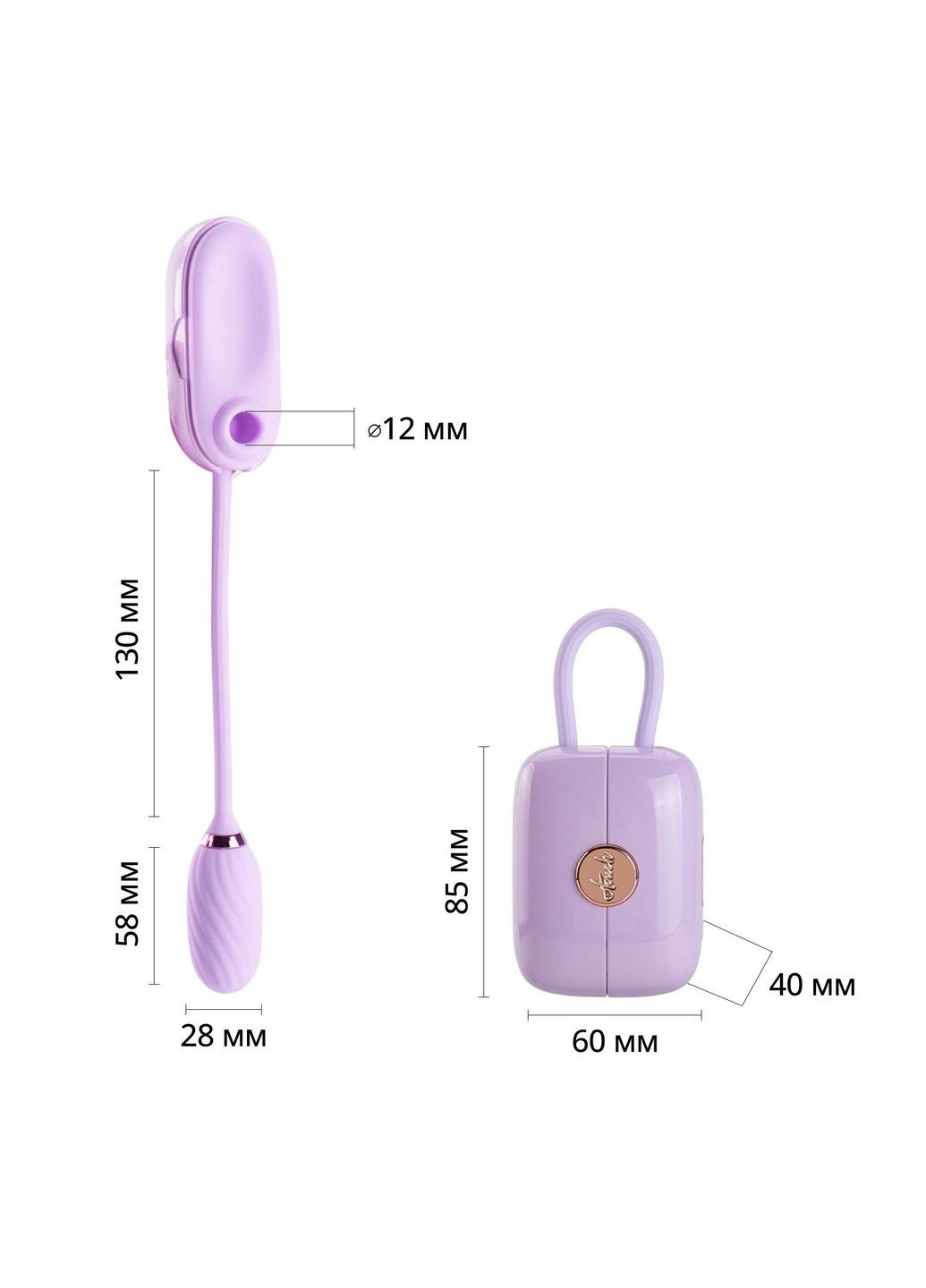 Вакуумний кліторальний стимулятор Louis Vibrate Purple з віброяйцем, у кейсі Otouch (333332957)