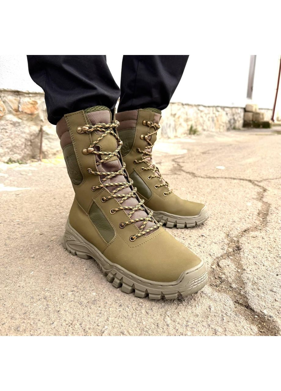 Шкіряні літні Берці Ботинки Тактичні. 36-49р Олива. Посилена п'ята та носок! DSLM-1051 49 No Brand (349513294)
