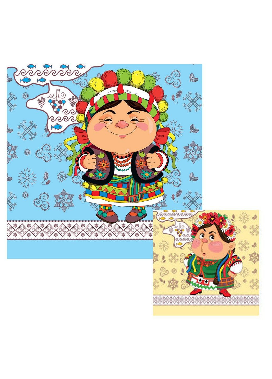 Серветки паперові "УКРАЇНОЧКА" 33*33 2шар 16шт у пачці Silken (296287658)