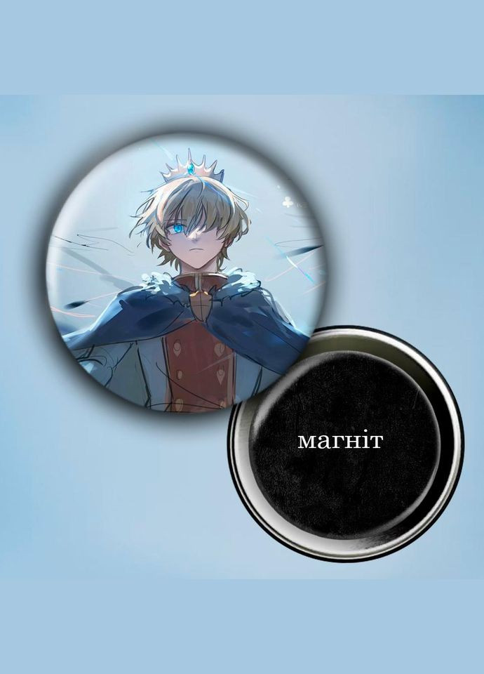 Фотомагніт (магніт на холодильник) Аніме Чорний клевер #0016 56 мм чорний No Brand (309157711)