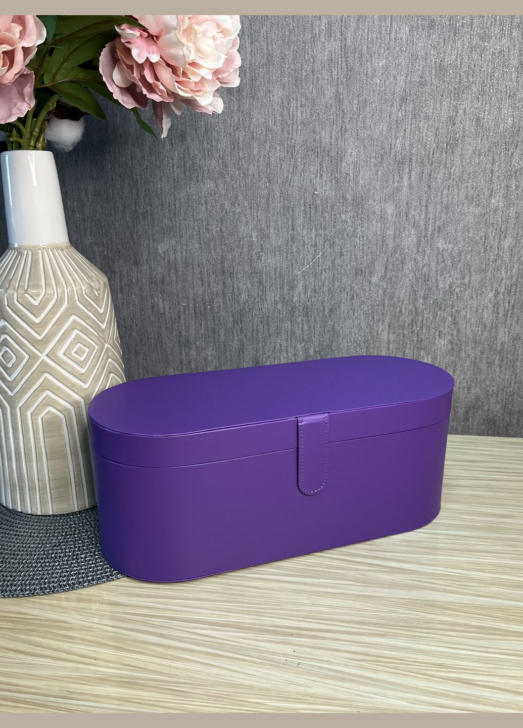 Стайлер 5в1 HAIR BRUSH Styler + Коробка Чохол з функціями надання об'єму, випрямлення, укладання Фіолетовий Lucky Day Shop (337990262)