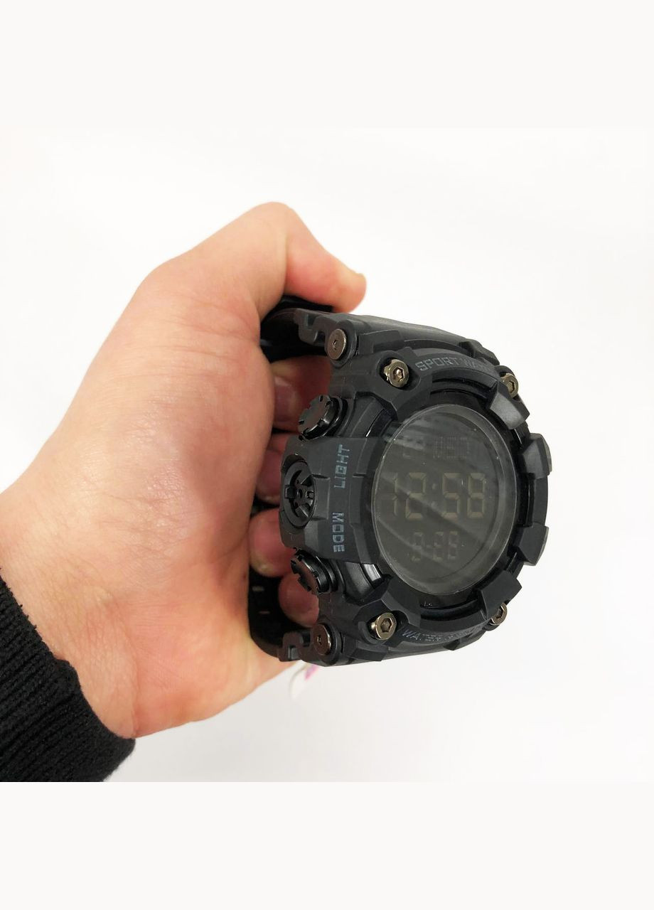 Часы наручные мужские SKMEI 1968BKBK BLACK-BLACK, водостойкие тактические часы. Цвет: черный No Brand (330633661)