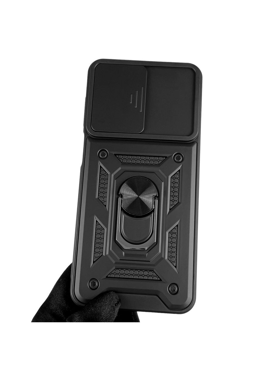 Чохол для Galaxy M33 5G (SM-M336B) броньований з кільцем зі шторкою на самсунг м33 чорний rg1 Samsung (366023222)