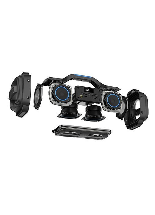 Колонка X-770 Black (bluetooth, подсветка, караоке) Real-El (333824454)