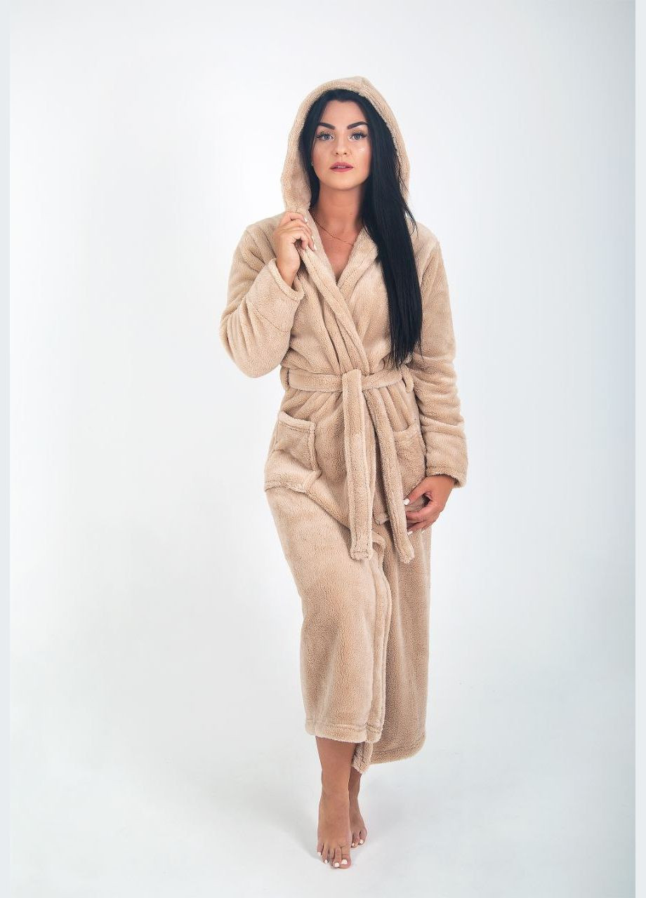 Халат махровий жіночий довгий, теплий No Brand халат (296794102)