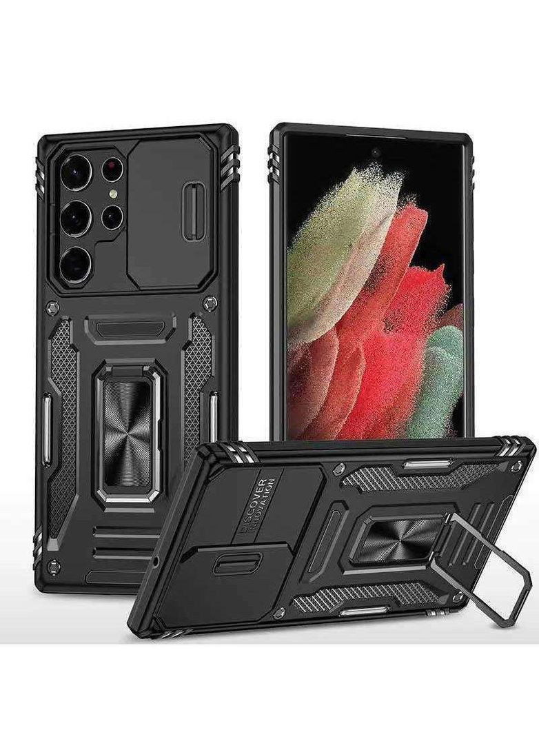 Ударостійкий чохол Square Ring зi шторкою на камеру на Samsung Galaxy S24 Ultra Epik (307792636)