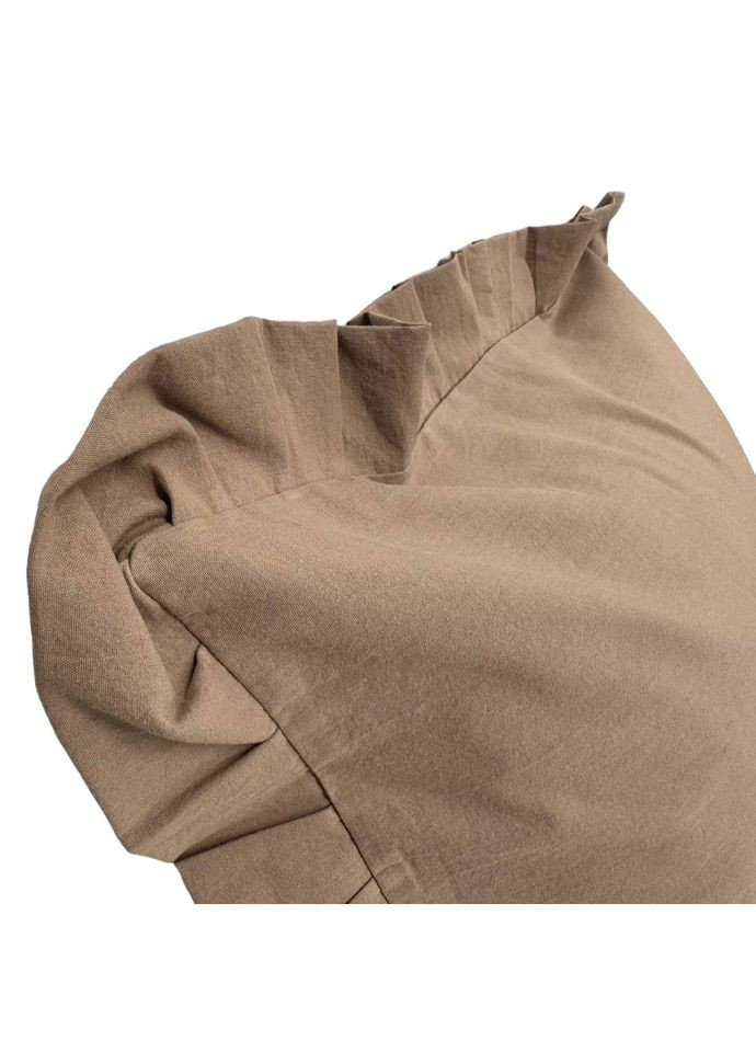 Наволочка декоративна з рюшами Stonewash Beige 45х45 см SoundSleep (317539414)