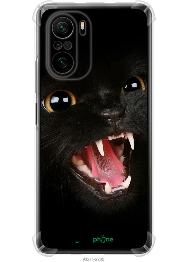 Чехол на Xiaomi Poco F3 Чёрная кошка "932sp-2280-70447" Endorphone (387739262)