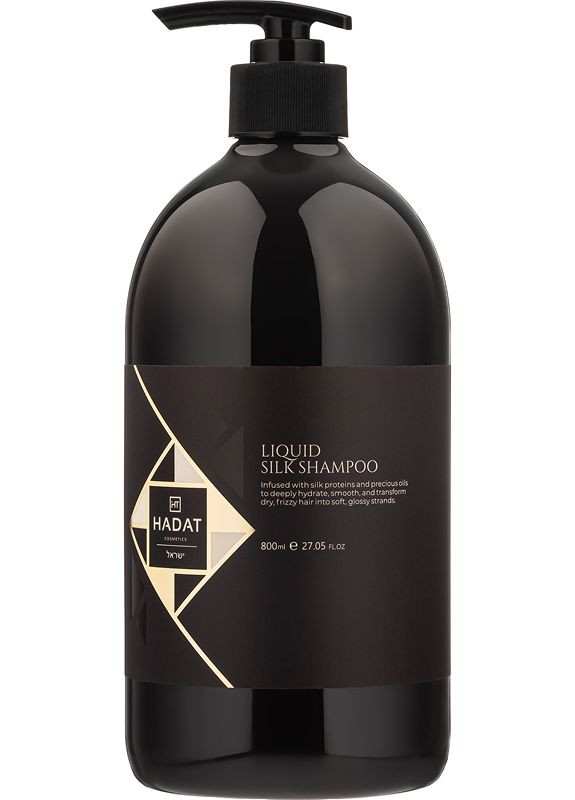 Шампунь для сияния и блеска волос "Жидкий Шелк" Liquid Silk, 800 мл Hadat Cosmetics (368877978)