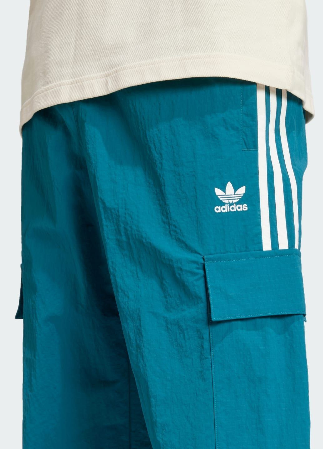 Бирюзовые спортивные демисезонные брюки adidas