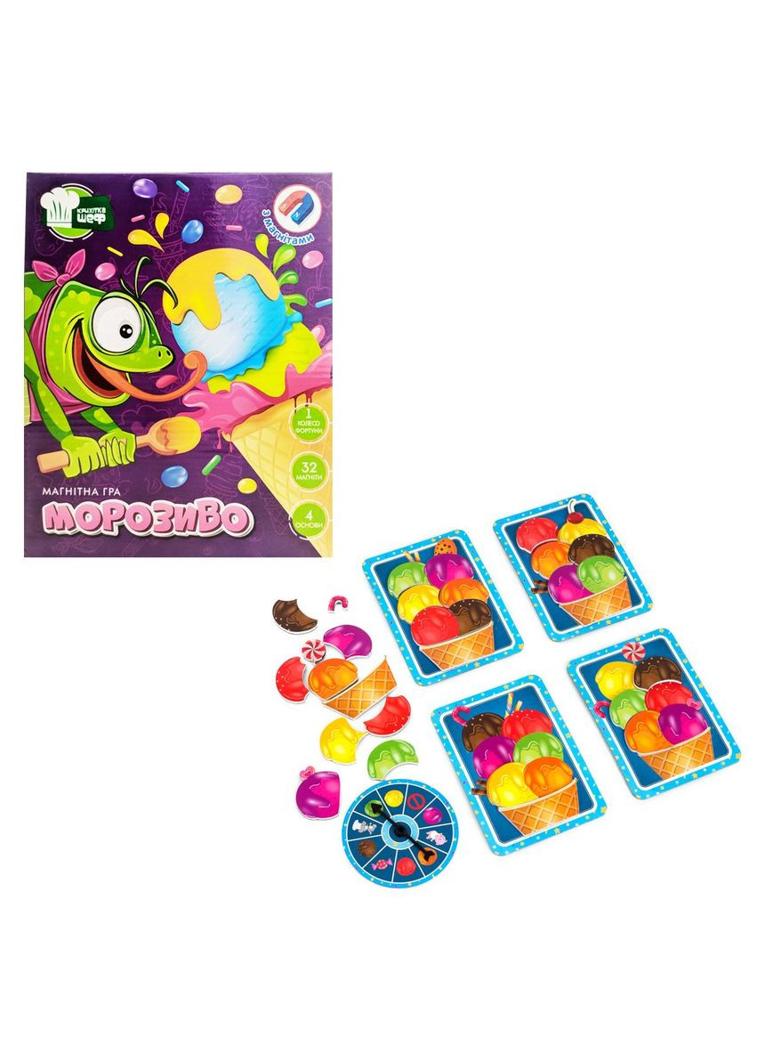 Магнитная игра Мороженое VT231005, в коробке (4820195059616) Vladi toys (294051911)