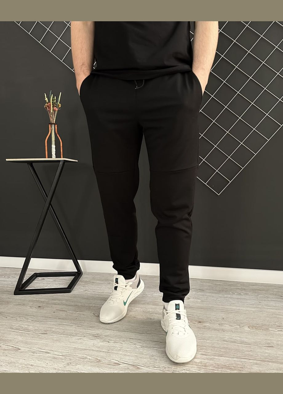 Чорний демісезонний демісезонний спортивний костюм київ чорний худі + штани Vakko