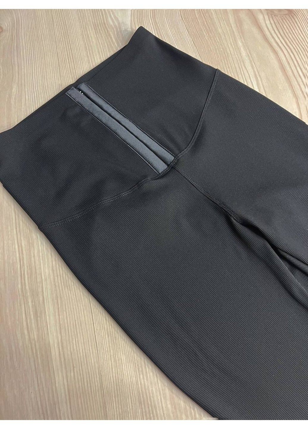 Лосини жіночі D2 корсет на гачках в рубчик тонкі чорні Kenalin (326336372)