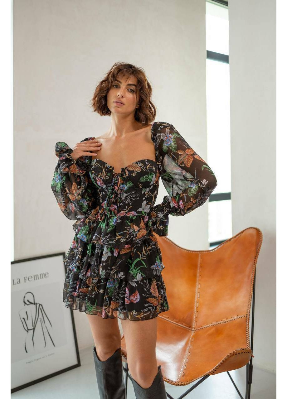 Черное праздничный женское платье stephania с открытыми плечами (mil528) milirud