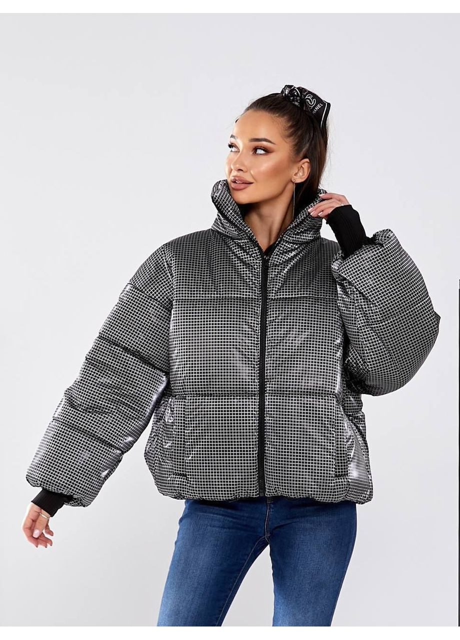 Сіра зимня куртка жіноча пило-водо відштовхуюча Style Point