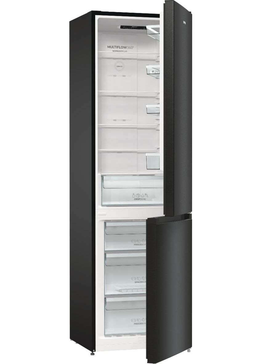 Холодильник з нижн. мороз. камерою NRK6202EBXL4, 200х60х60см, 2 двері, 235( 96)л, А++, NoFrost+, LED дисплей, Зона св-ті, Gorenje (364275286)