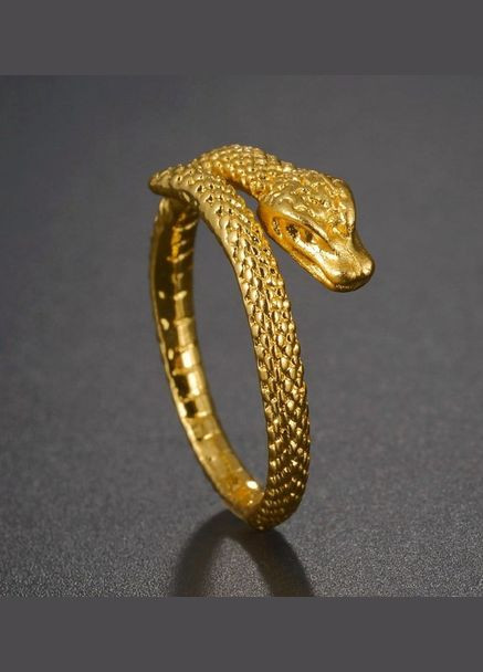 Сталева каблучка влади Золота Скандівська Змія модна каблучка у вигляді змії розмір регульований Fashion Jewelry (285110707)