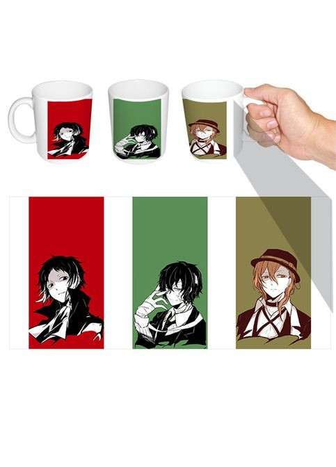 Чашка біла аніме Великий з бродячих псів (z0910) No Brand (327005982)