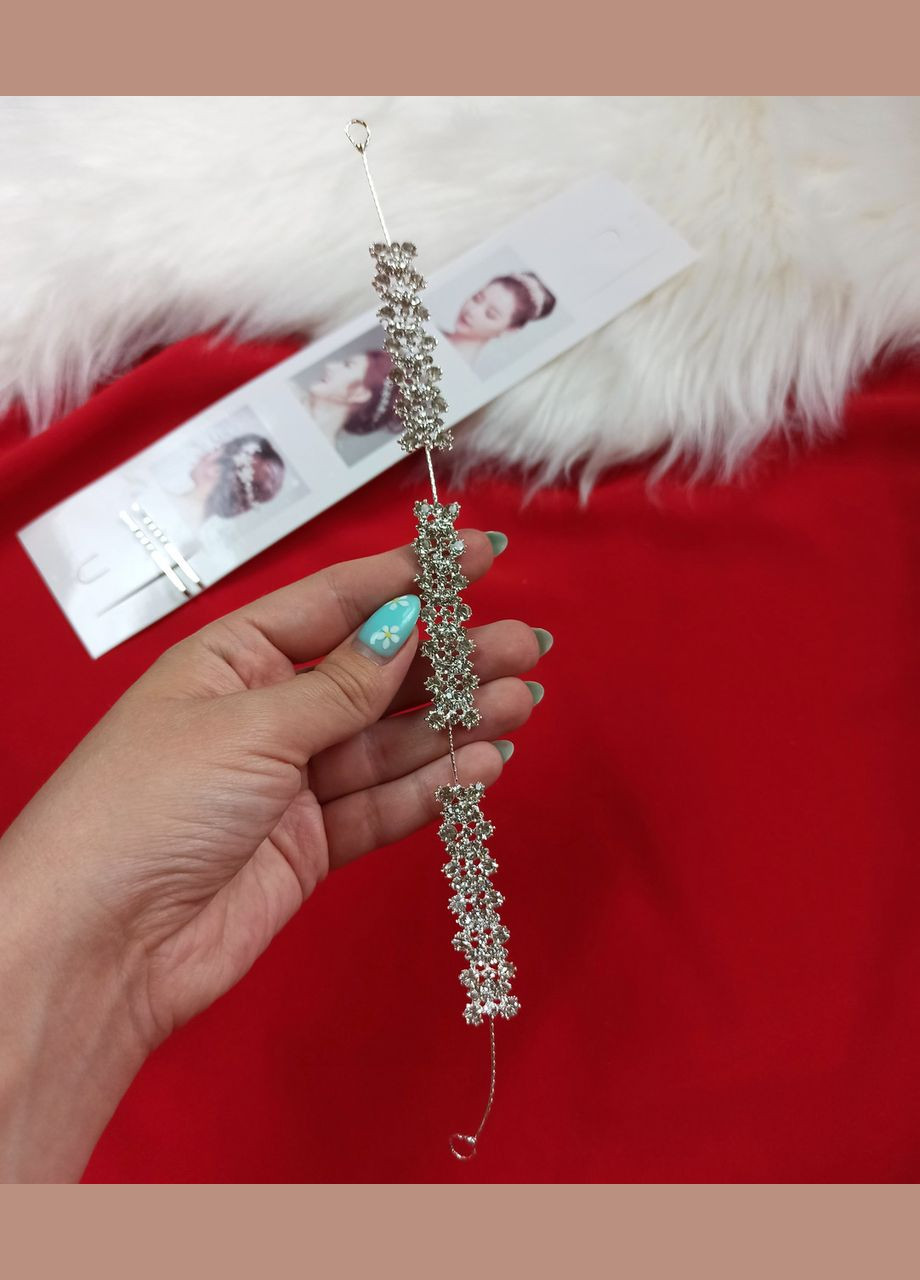 Гілочка в зачіску Святкова прикраса для волосся Сріблястий ВТ023 Finding (316251528)