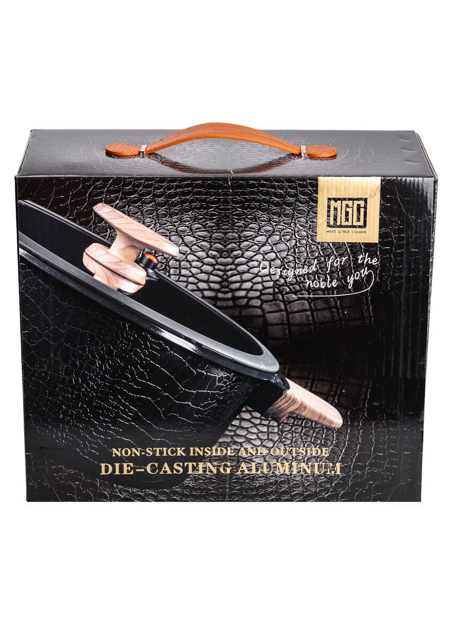 Алюмінієва каструля з керамічним покриттям антипригарним 7.7 л Ø 30 см біла MGC HP-4-455W Jooki (358705676)