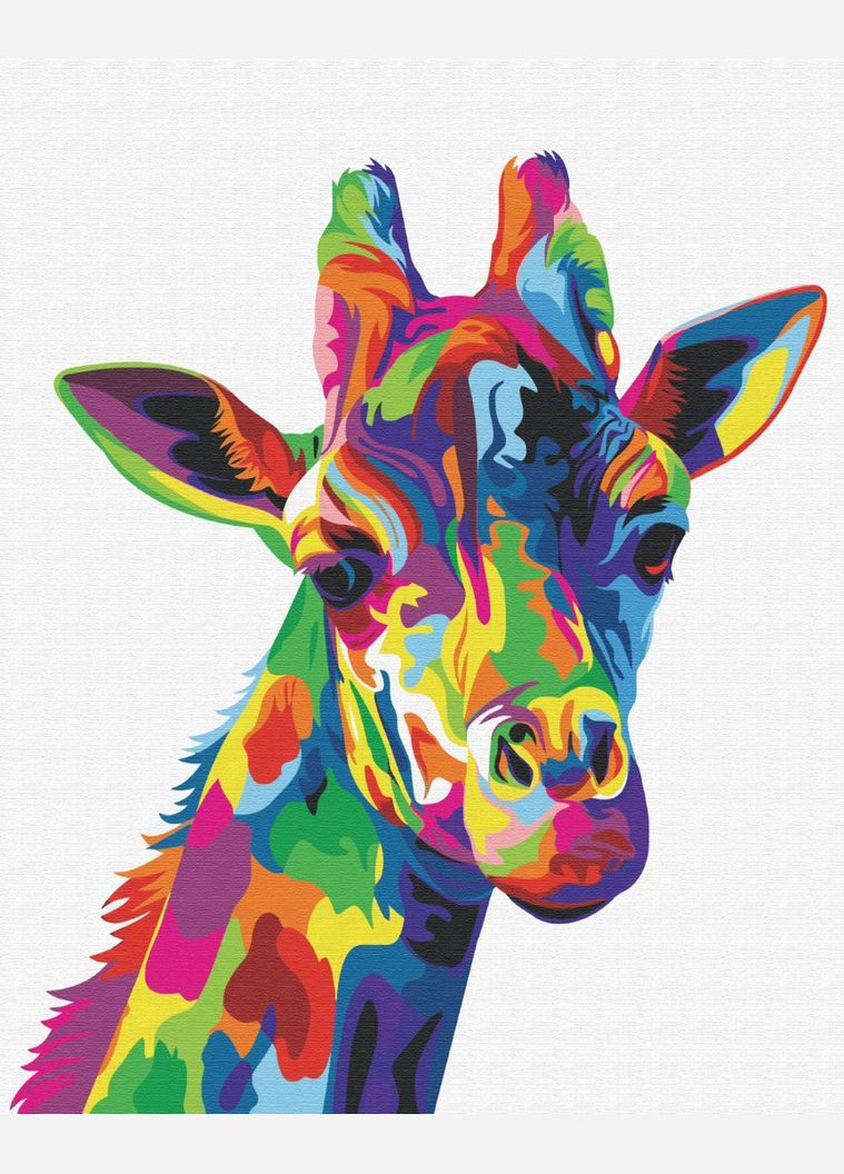 Картина по номерам " Радужный жираф " 48x60 см Brushme (366546997)
