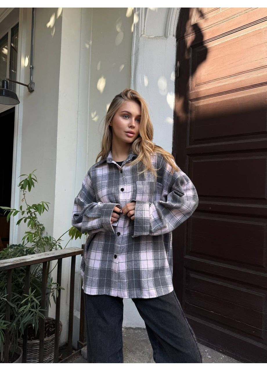 Светло-розовая повседневный рубашка в клетку Avanti с длинным рукавом