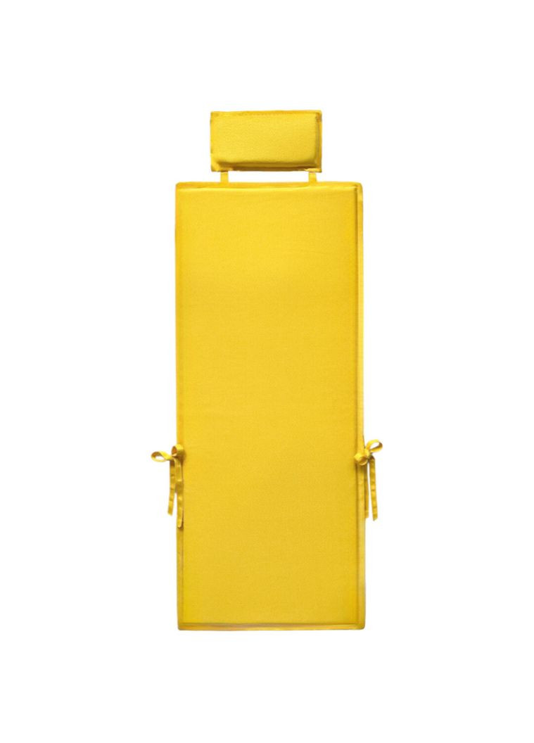 Матрас для лежака, садового стула 100х45х2 см желтый с подголовником. No Brand (325482303)