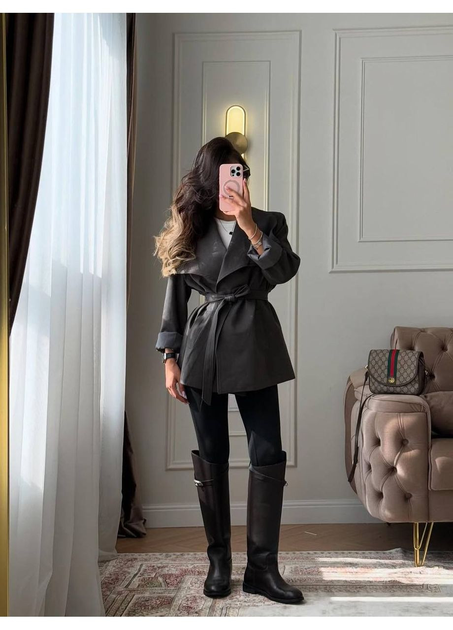 Тренч с подкладкой из коттона мемори. Vione на завязках демисезон (367075907)