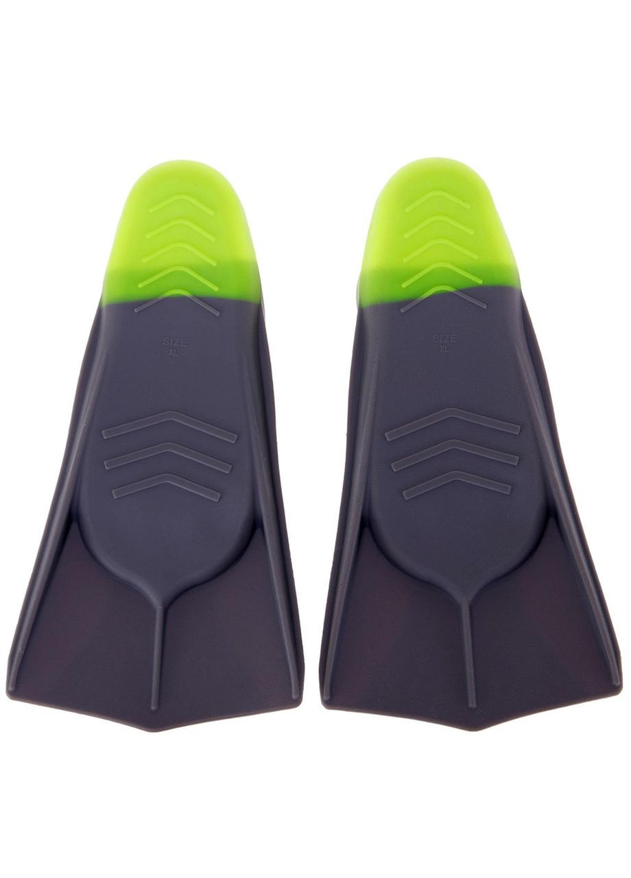 Ласти для тренувань в басейні короткі із закритою п'ятою PL-6090-05 розмір сірий-салатовий Cima (330134458)