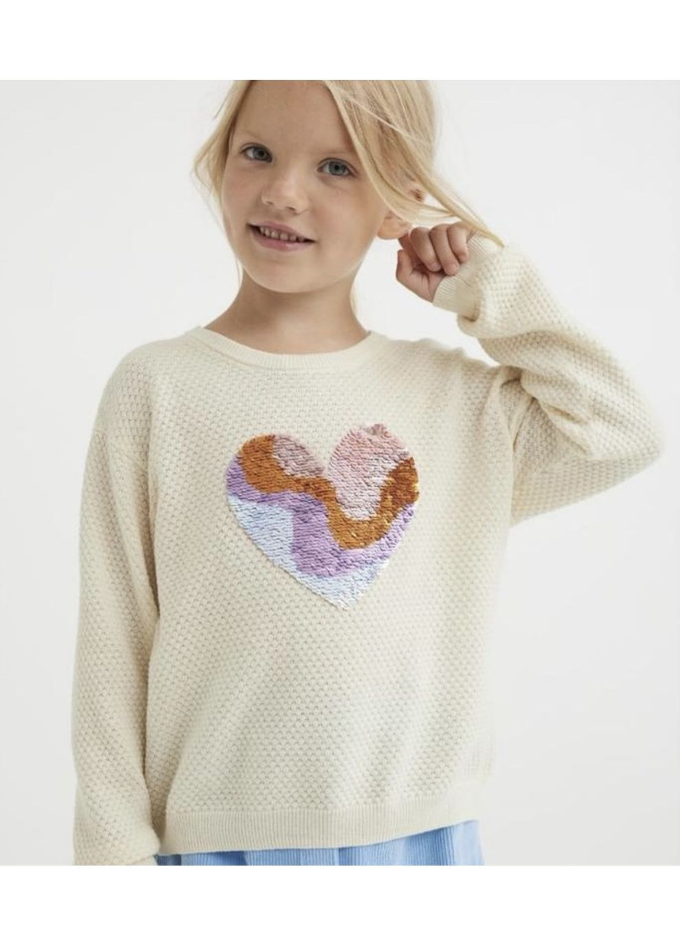 Молочный демисезонный свитер H&M