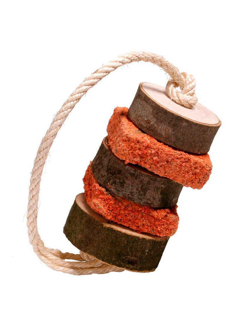 Їстівна іграшка із глини з морквою та деревом для гризунів й карликових кроликів Mineral Nibble-Fun - 250 г JR Farm (327999662)