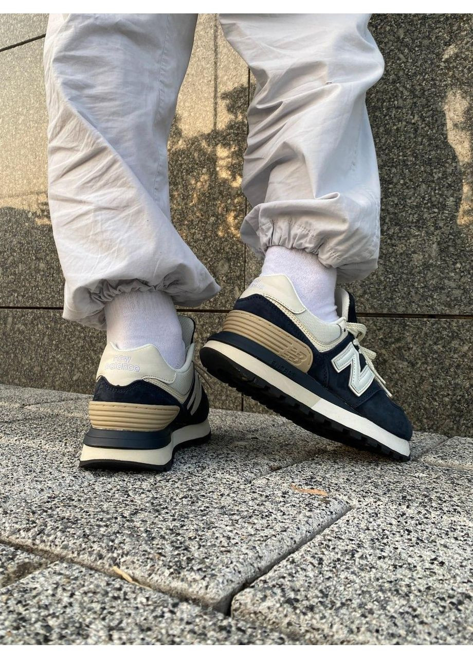 Білі Осінні кросівки чоловічі new balance 574 legacy blue white нью беланс 574 No Brand
