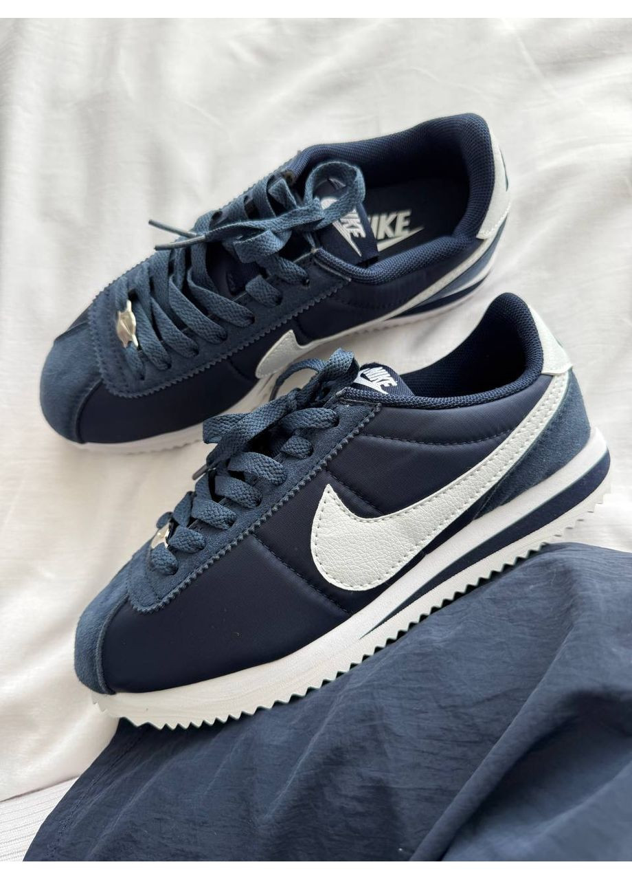 Темно-синій всесезонні кросівки cortez blue white Nike