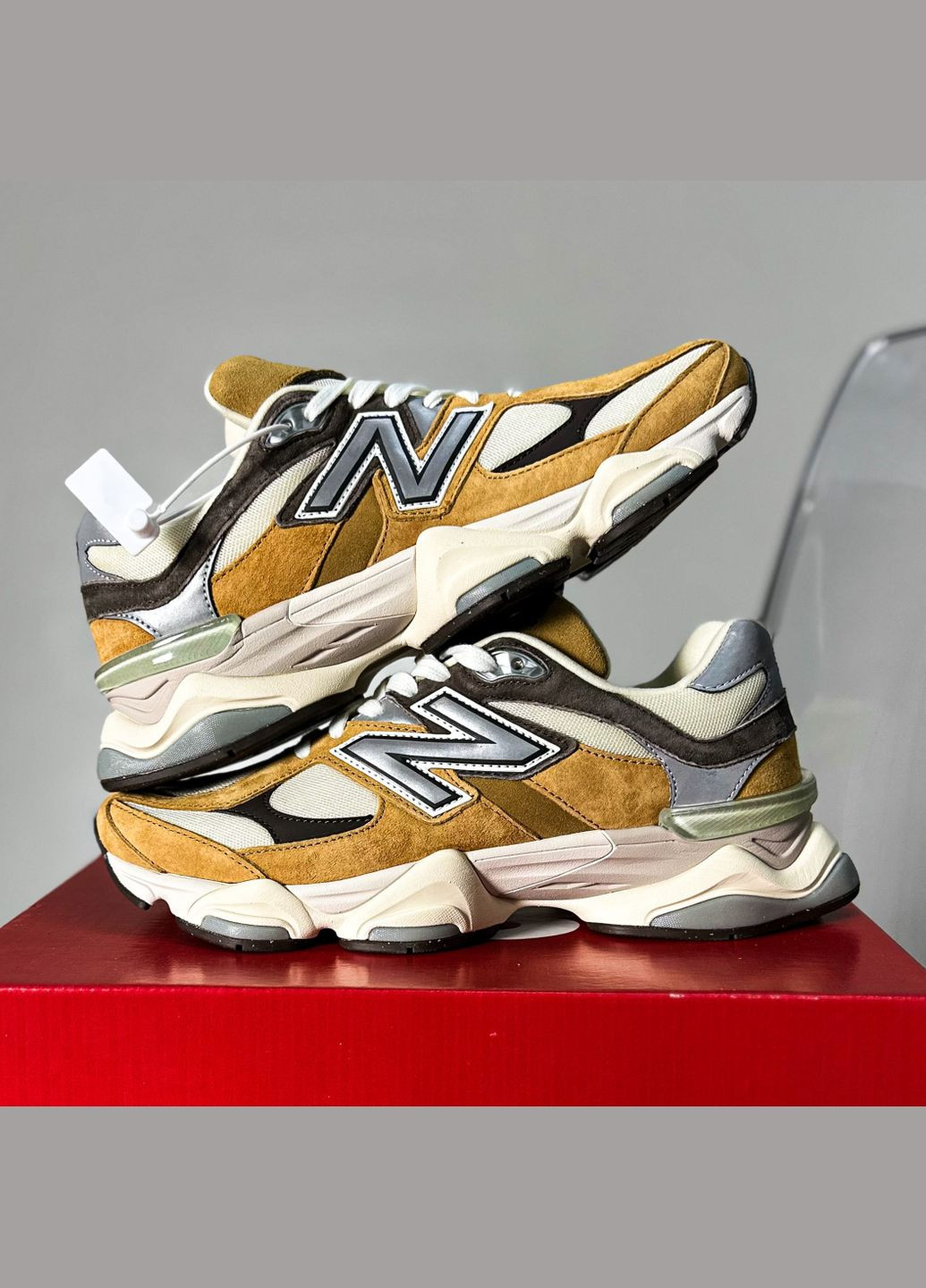 Коричневі Осінні кросівки чоловічі і жіночі new balance 9060 'workwear' | нью баланс 9060 коричневі No Brand