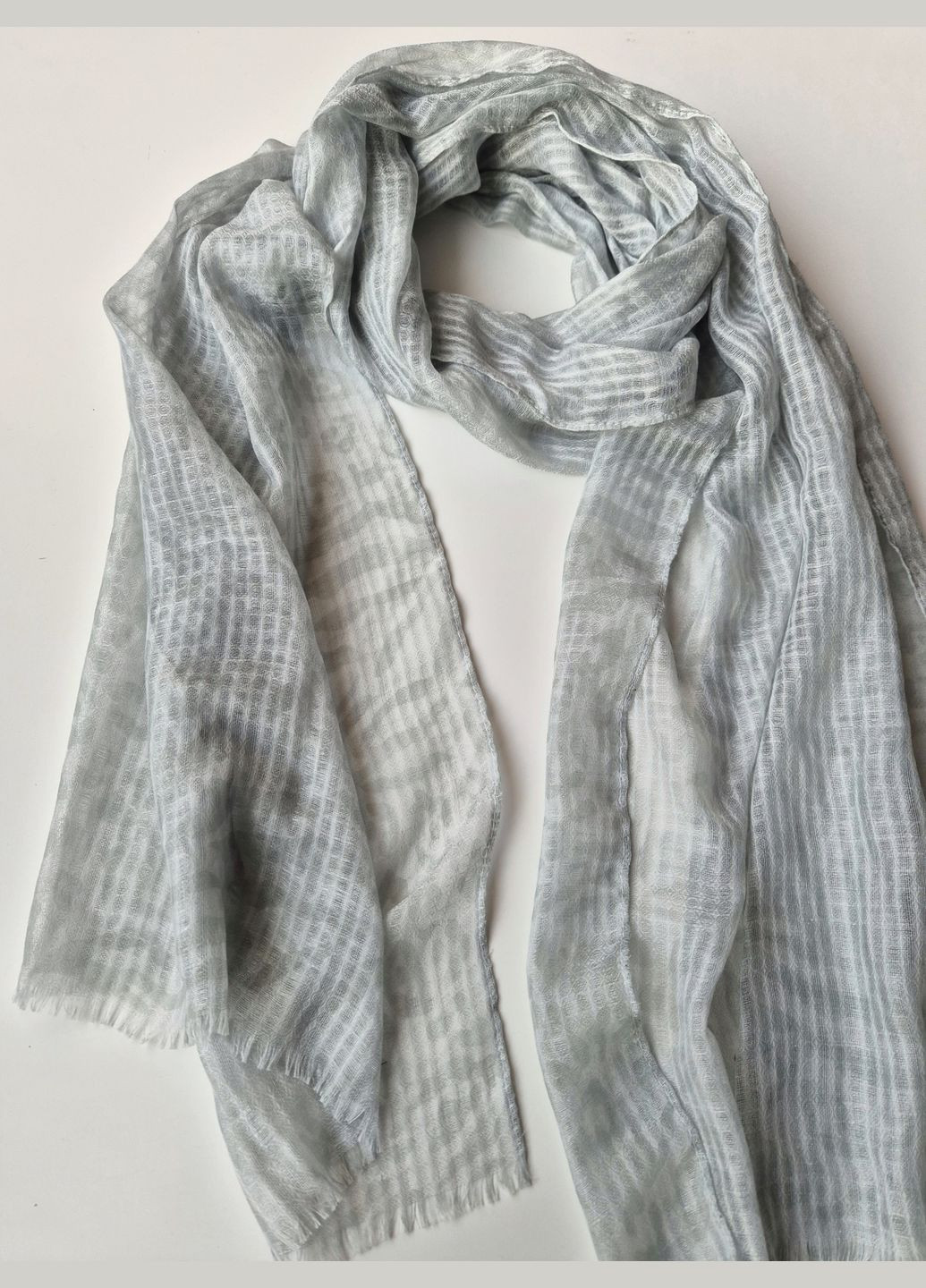 Шарф-палантин женский в белую полоску весна-осень 190х54 см No Brand (330642255)