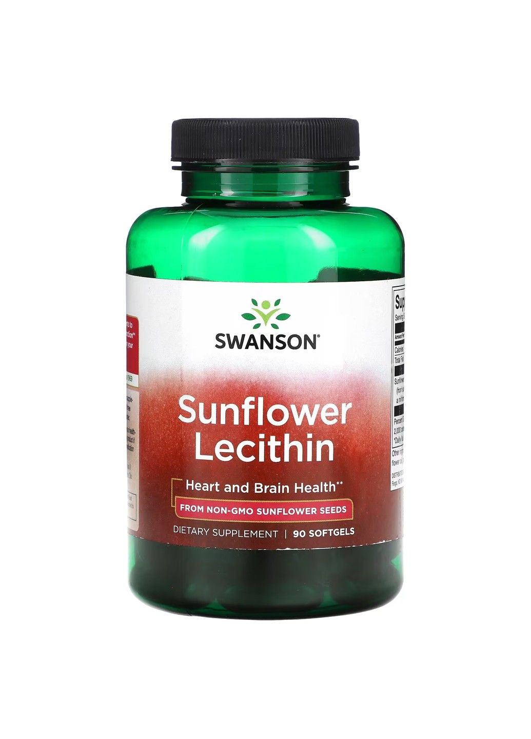 Соняшниковий Лецитин Sunflower Lecithin from Non-Gmo 1200мг - 90 софтгель Swanson (291161795)