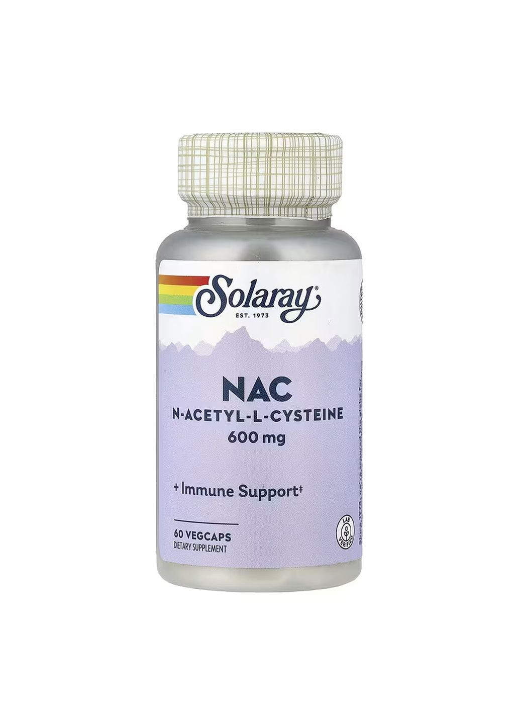 Добавка для імунітету NAC 600mg 60 капсул антиоксидантна підтримка Solaray (368991743)