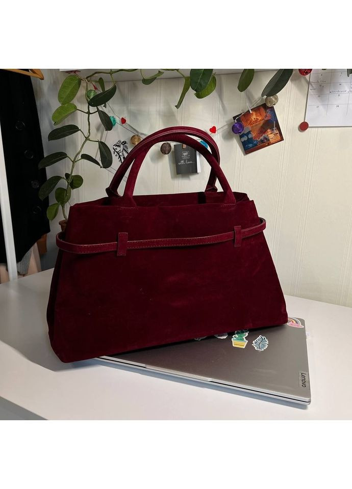 Классическая большая сумка в черном цвете в замшевой текстуре. No Brand (362588281)