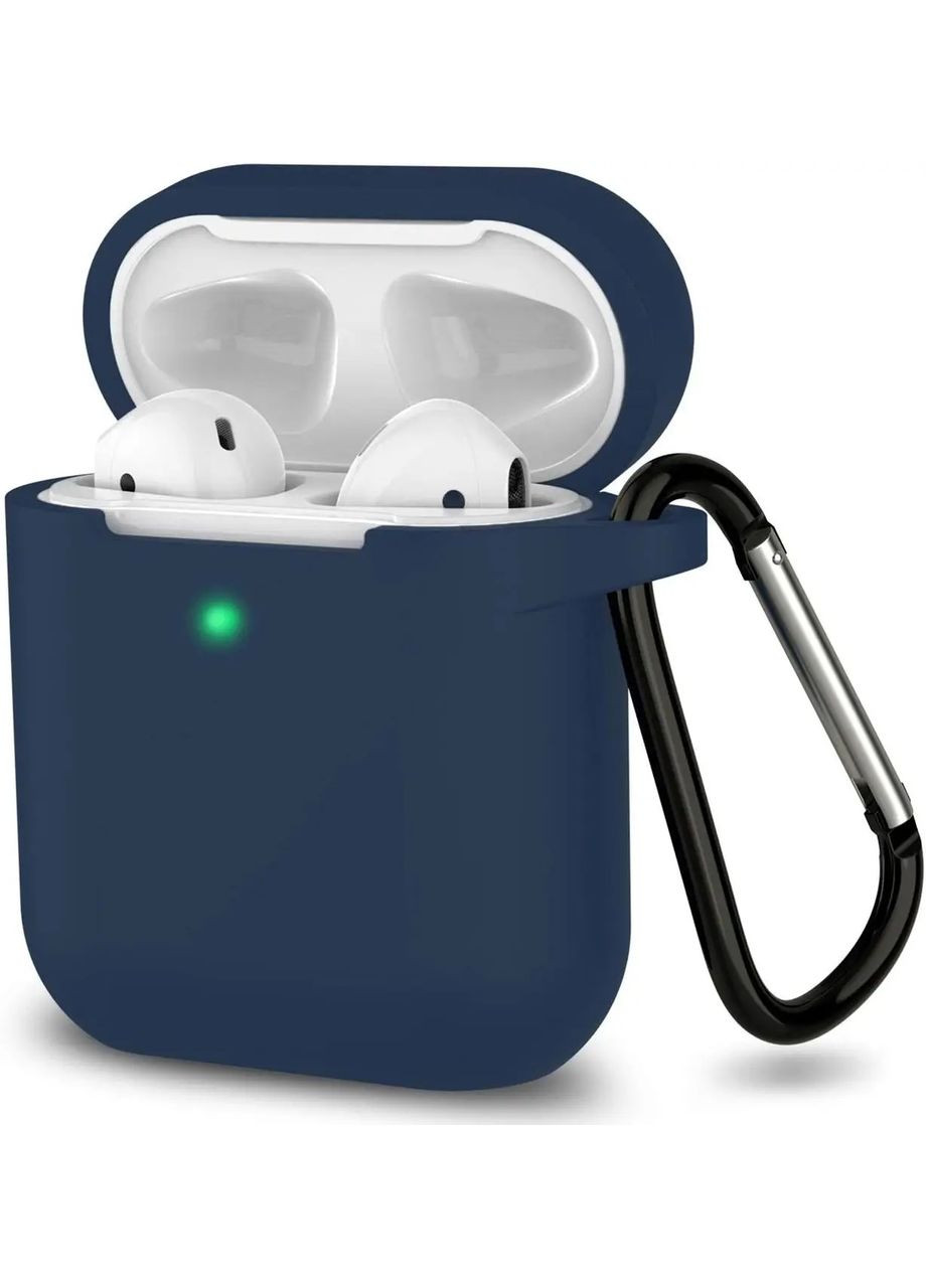 Силіконовий чохол для Apple Темно-Синій Epik airpods 2 (294843217)