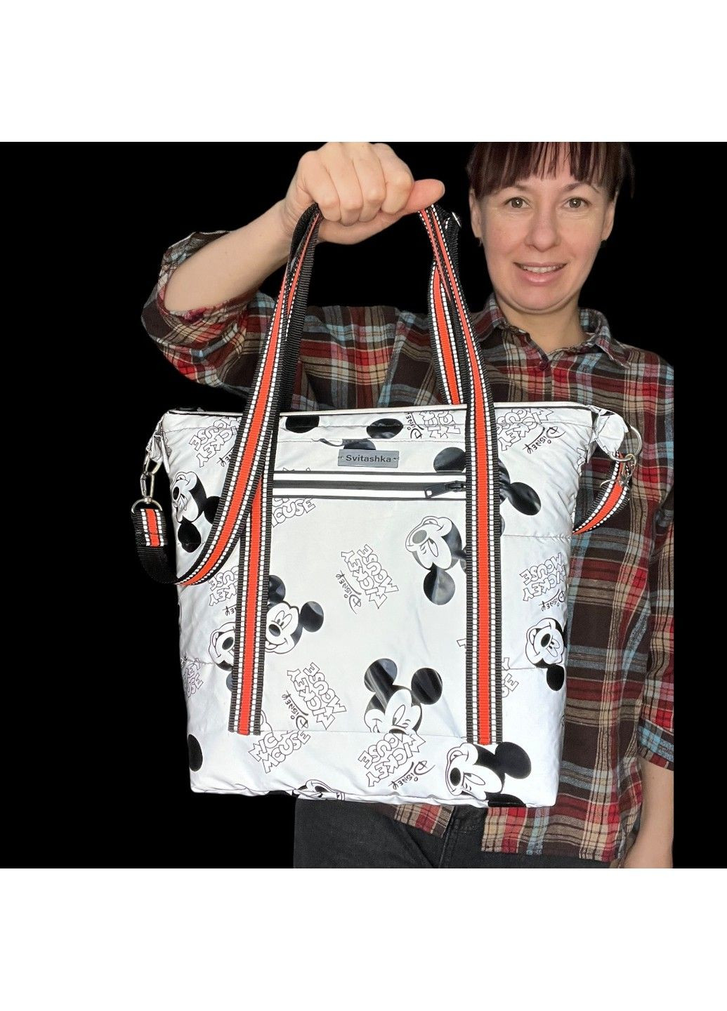 Дутая, стеганая, светоотражающая сумка Svitashka, размер M No Brand (311300781)