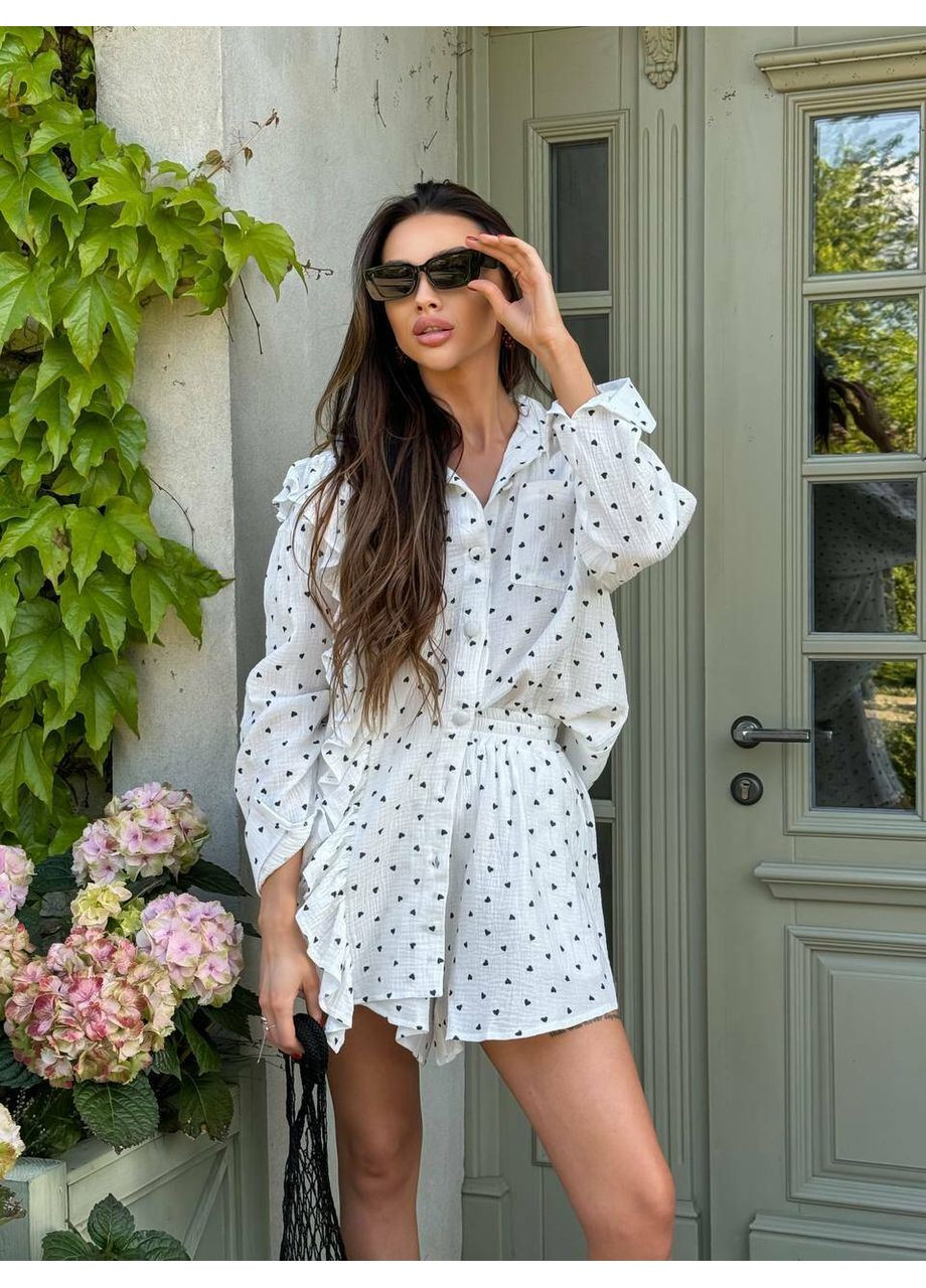 Жіночий літній костюм BEACH (сорочка + шорти) (mil527) milirud (369930403)