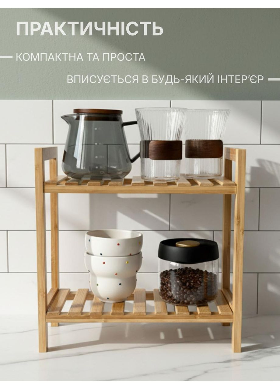 Полиця на кухню для посуду та чашок етажерка для кухні для спецій на мікрохвильову Norlis No Brand (370218144)