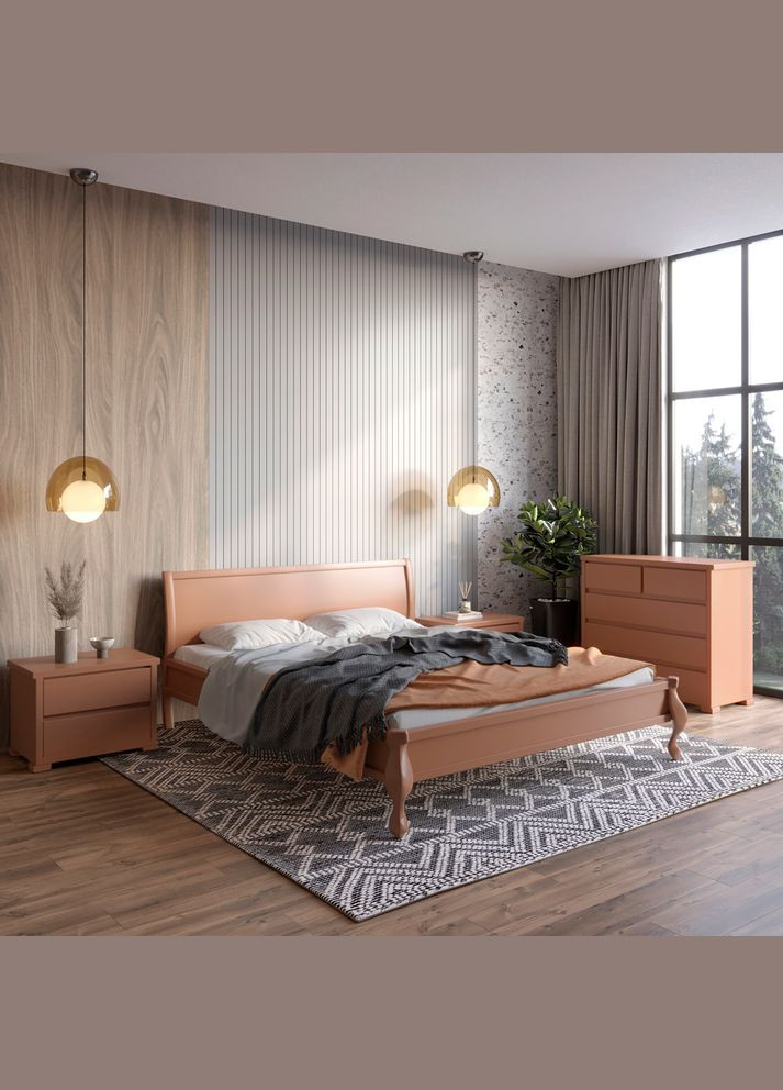 Двуспальная деревянная кровать Палермо (RAL8025) 180х200 см (MBG-11410) Mebigrand (368279353)