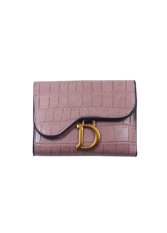 Жіночий класичний гаманець D 183 рептилія рожевий No Brand (326487685)