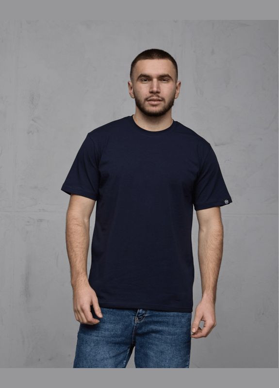 Темно-синя чоловіча футболка великих розмірів Hector