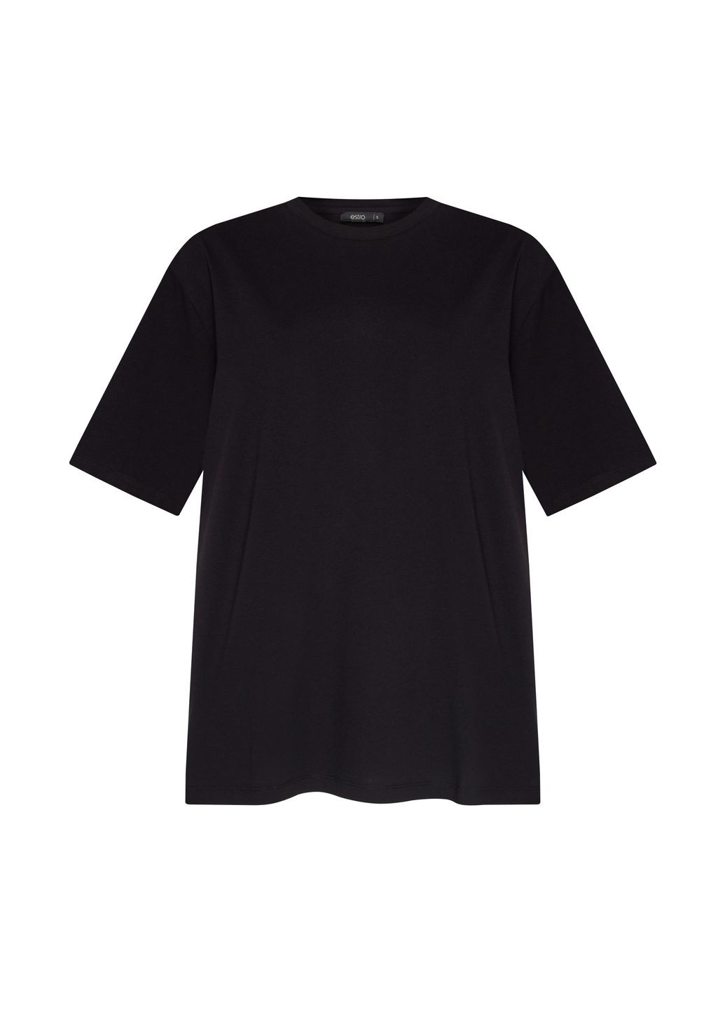 Черная летняя футболка цвет черный Estro