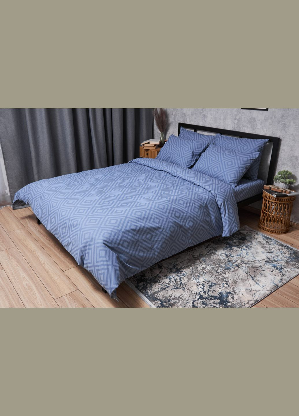 Комплект постільної білизни Бязь Gold Люкс «» євро 200х220 наволочки 4х70х70 (MS-820004634) Moon&Star Crystal (293148161)