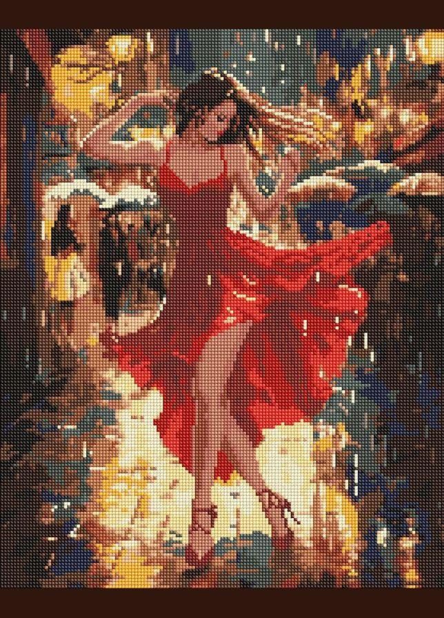 Алмазная мозаика Танец под дождем Идейка 40 х 50 AMO8178 IDEYKA (354828134)